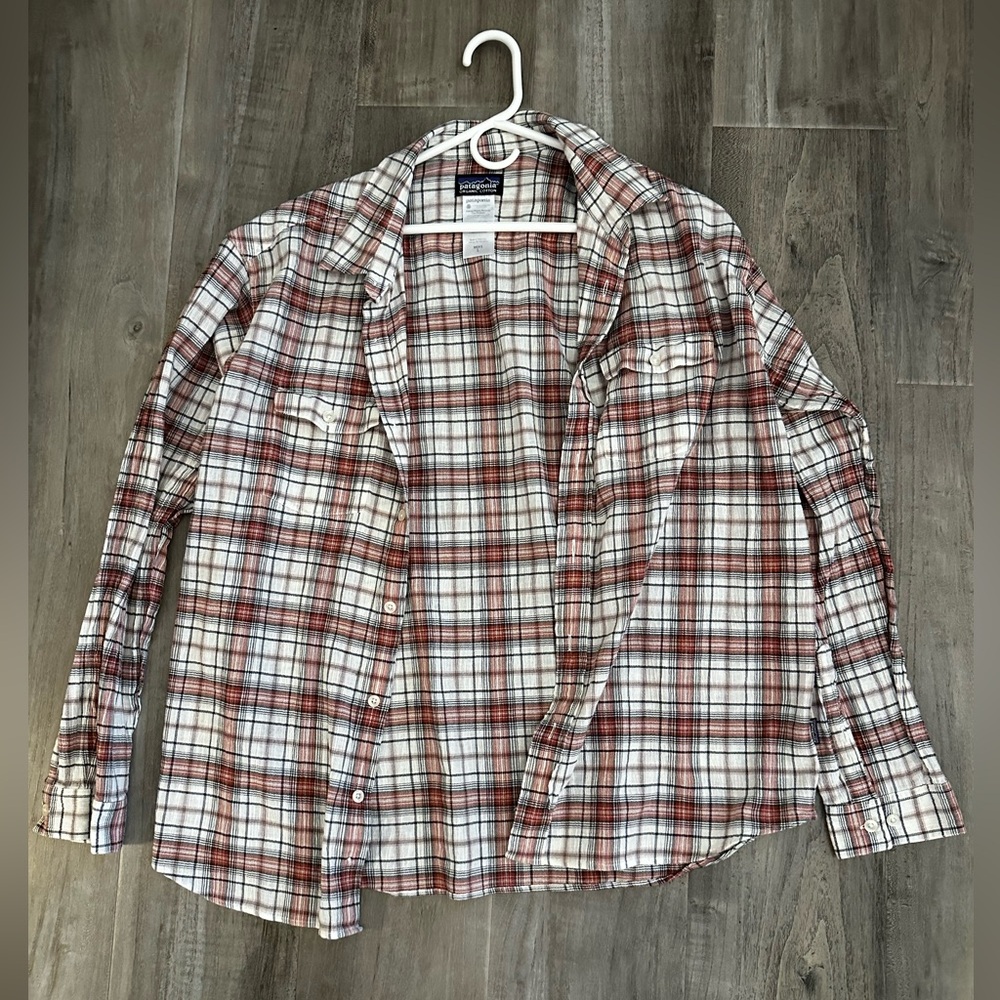 Patagonia Red and White Plaid Shirt